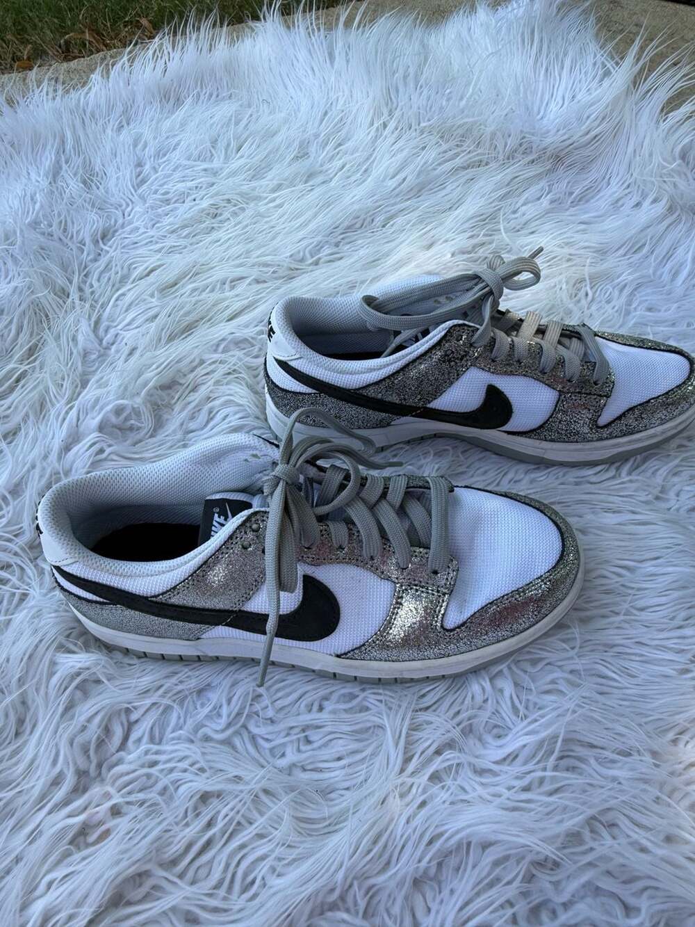 Nike Dunk Low Golden Gals Metallic Silver Women's Shoe